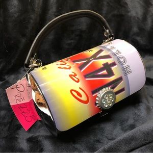 NWT Prezzo Hollywood California License Plate Barrel Purse